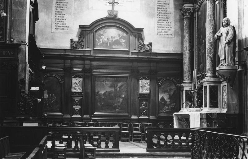 confessional et boiseries provenant de la Chartreuse de Saix, chapelle Saint-Benoît