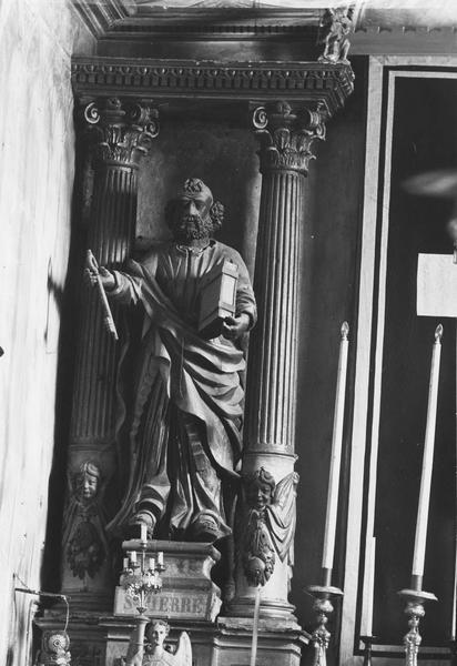 statue du retable : saint Pierre - © Ministère de la Culture (France), Médiathèque du patrimoine et de la photographie (objets mobiliers), tous droits réservés