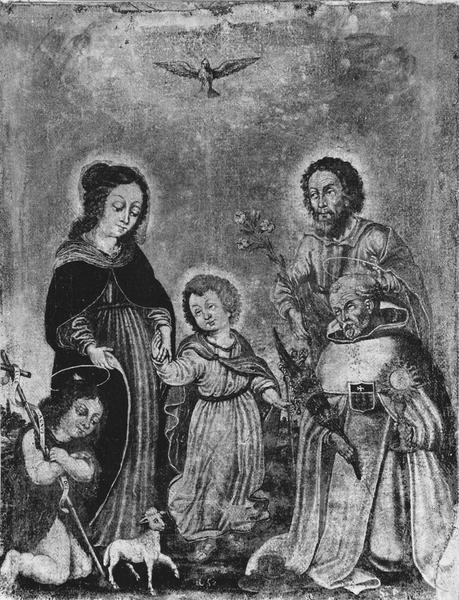 tableau : Sainte Famille avec saint Jean-Baptiste et saint Raymond