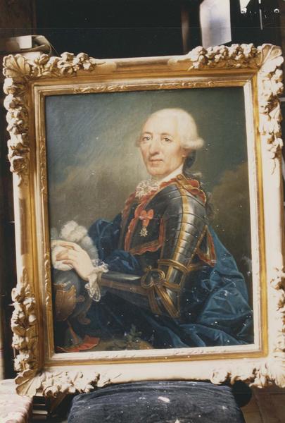 tableau : Portrait d'homme en habit militaire avec la médaille de l'ordre de Saint-Louis sur la cuirasse, cadre - © Ministère de la Culture (France), Médiathèque du patrimoine et de la photographie (objets mobiliers), tous droits réservés