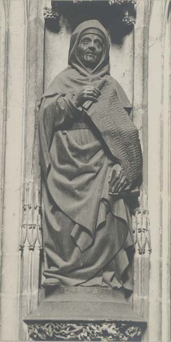 jubé, clôture de choeur, détail d’une statue