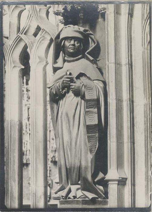 jubé, clôture de choeur, détail d’une statue