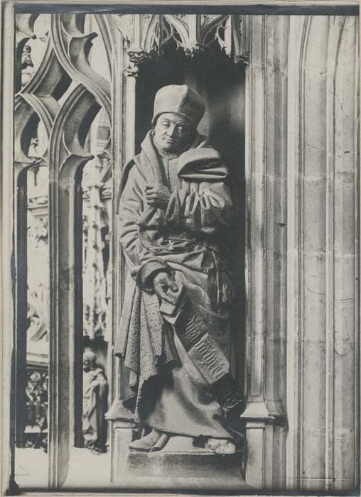 jubé, clôture de choeur, détail d’une statue