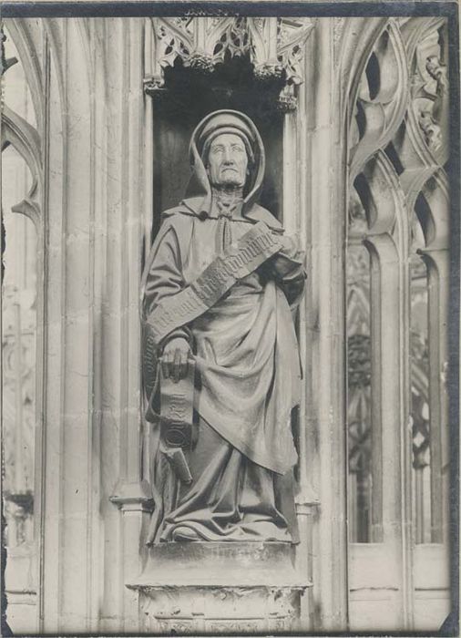 jubé, clôture de choeur, détail d’une statue