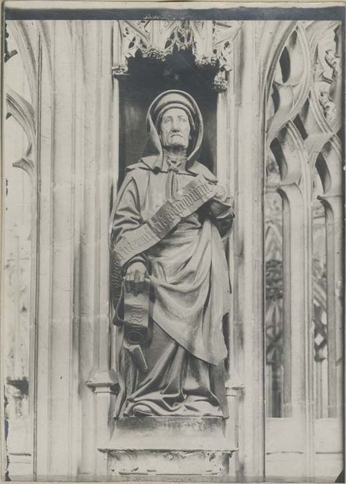 jubé, clôture de choeur, détail d’une statue