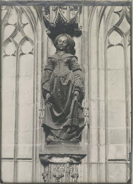 jubé, clôture de choeur, détail d’une statue