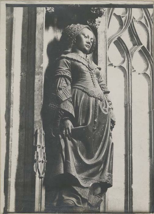 jubé, clôture de choeur, détail d’une statue