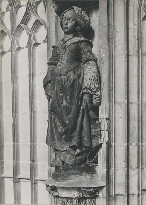 jubé, clôture de choeur, détail d’une statue