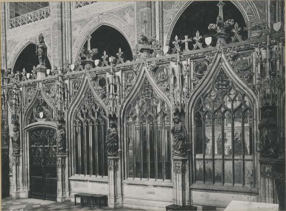 jubé, clôture de choeur, vue partielle