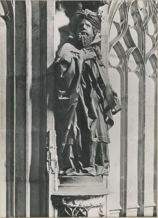 jubé, clôture de choeur, détail d’une statue