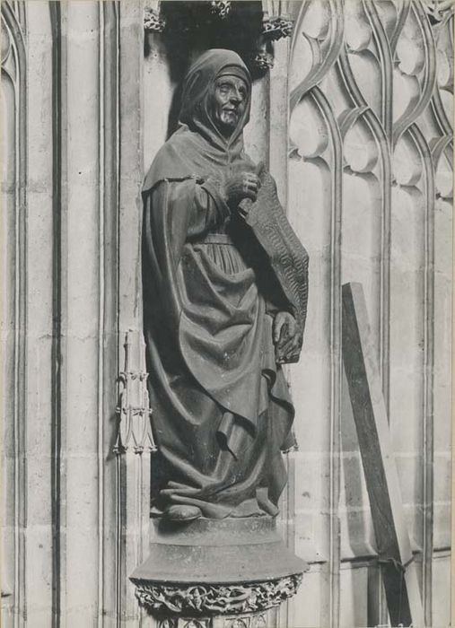 jubé, clôture de choeur, détail d’une statue