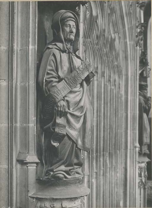 jubé, clôture de choeur, détail d’une statue