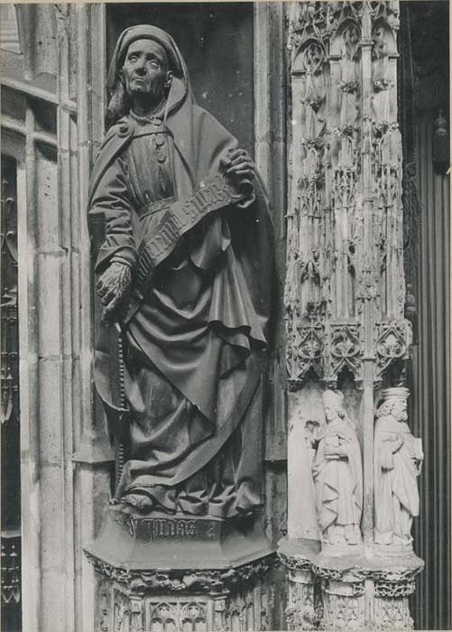 jubé, clôture de choeur, détail d’une statue