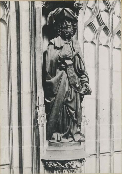 jubé, clôture de choeur, détail d’une statue