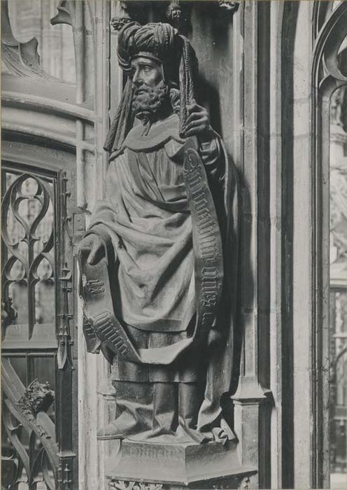 jubé, clôture de choeur, détail d’une statue