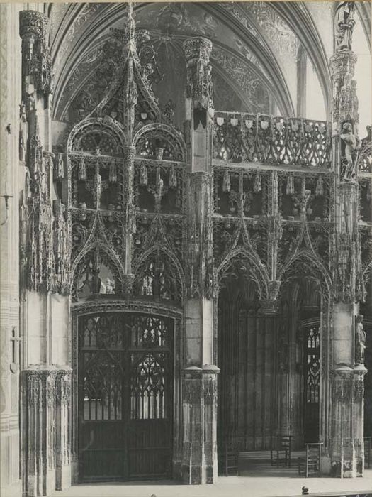 jubé, clôture de choeur, vue partielle