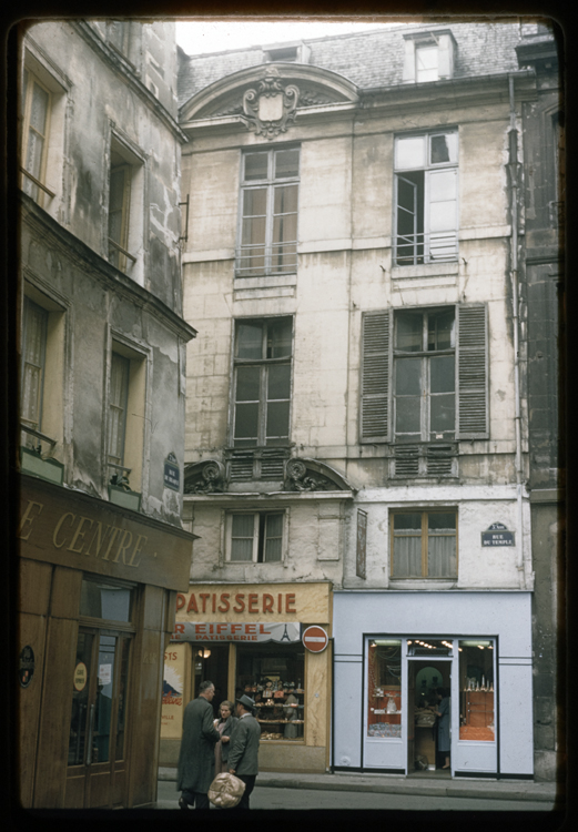 Coin des rues du Temple et Braque, Paris, 1968