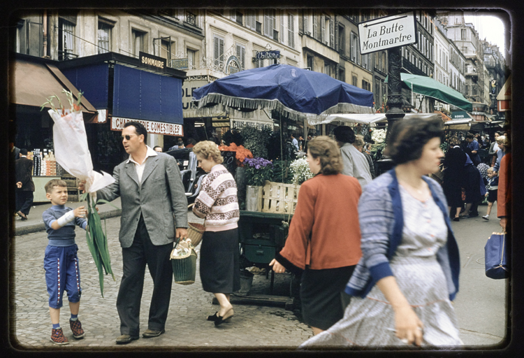 Jour de marché rue Lepic, Paris, 1955