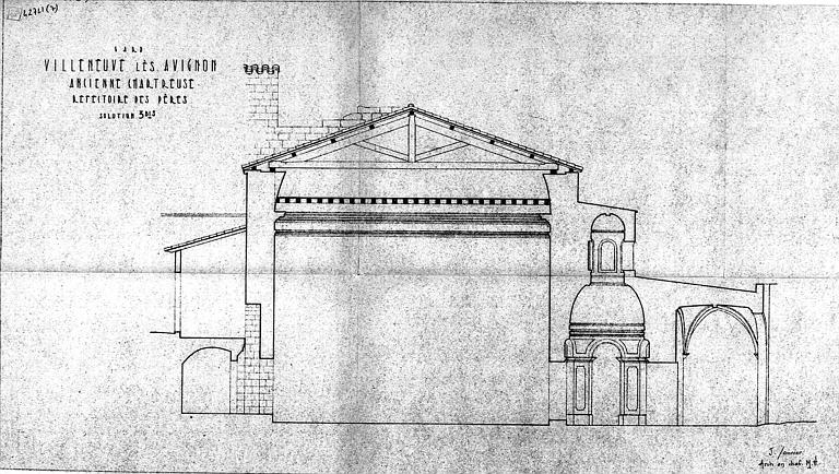 Coupe du réfectoire (solution 3bis)