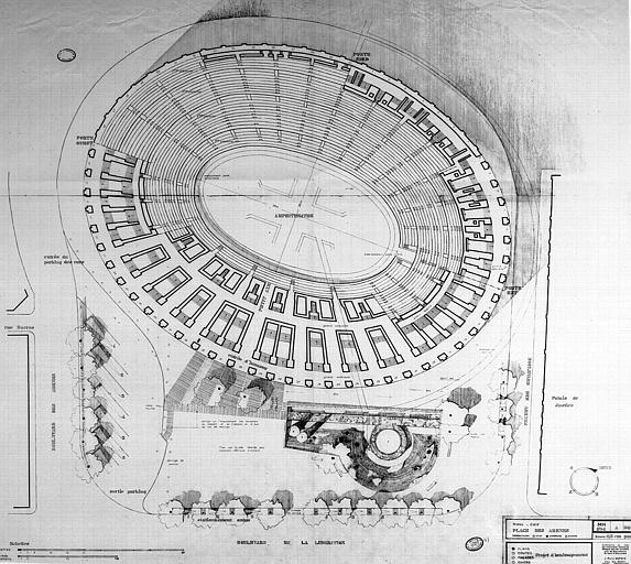 Plan de la Place des Arènes