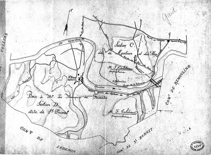 Plan de situation extrait du plan cadastral