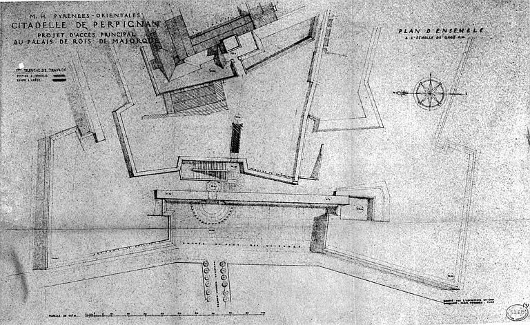 Projet d'accès principal au palais des Rois de Majorque : Plan d'ensemble