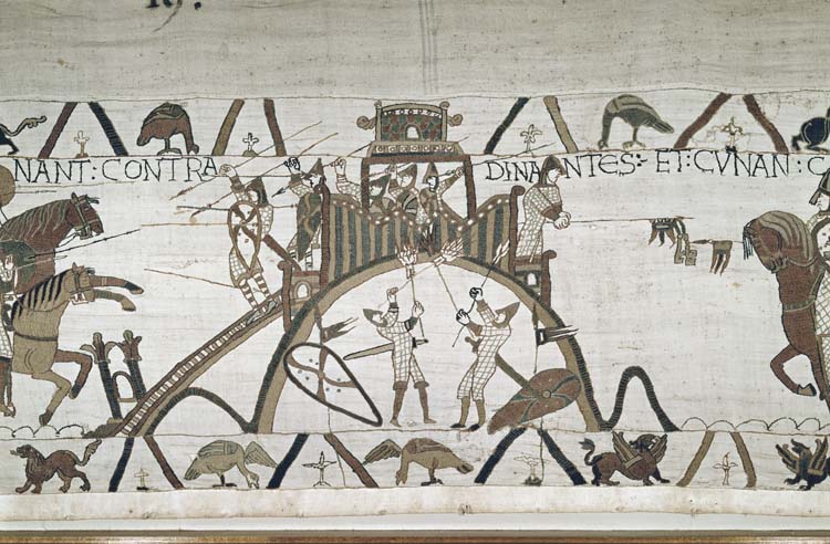 Tapisserie de Bayeux (avers),  25B : Siège de Dinan par les Normands