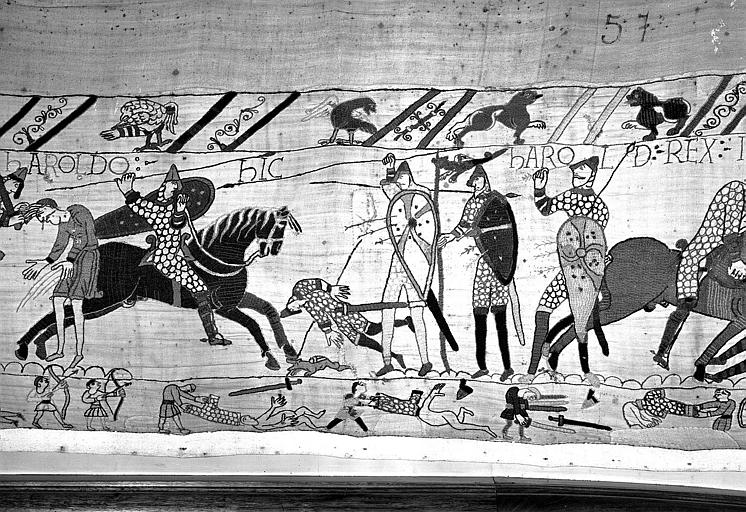 Tapisserie de Bayeux (avers),  80B : Suite du combat