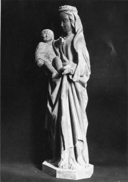 statue (statuette) : Vierge à l'Enfant, vue de gauche