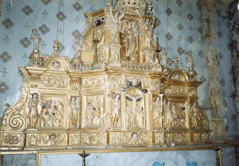 tabernacle (tabernacle à ailes), neuf statues, quatre statuettes, vue d'ensemble