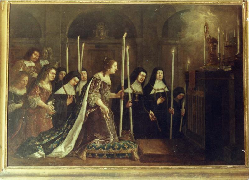 tableau : Anne d'Autriche à la fondation de l'Institut du Saint Sacrement de mère Mectilde - © Ministère de la Culture (France), Médiathèque du patrimoine et de la photographie (objets mobiliers), tous droits réservés