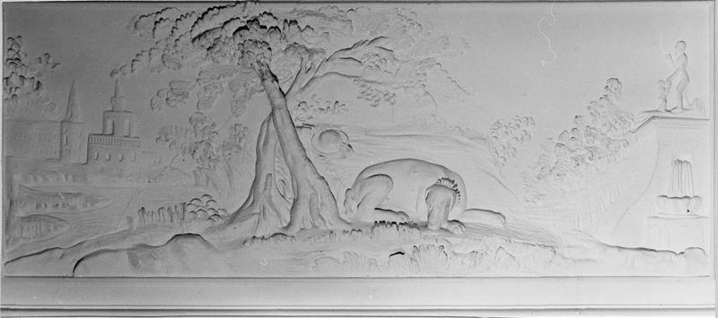 bas-relief (décor intérieur), paysage, détail - © Ministère de la Culture (France), Médiathèque du patrimoine et de la photographie (objets mobiliers), tous droits réservés