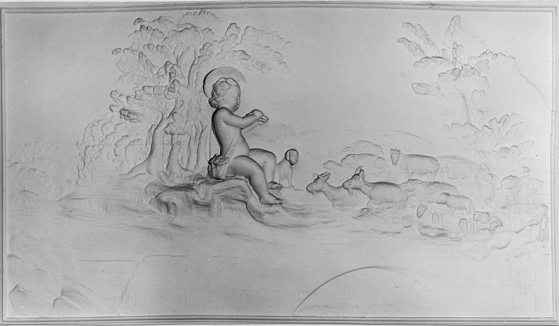 cinq bas-reliefs (décor intérieur), l'enfant berger - © Ministère de la Culture (France), Médiathèque du patrimoine et de la photographie (objets mobiliers), tous droits réservés