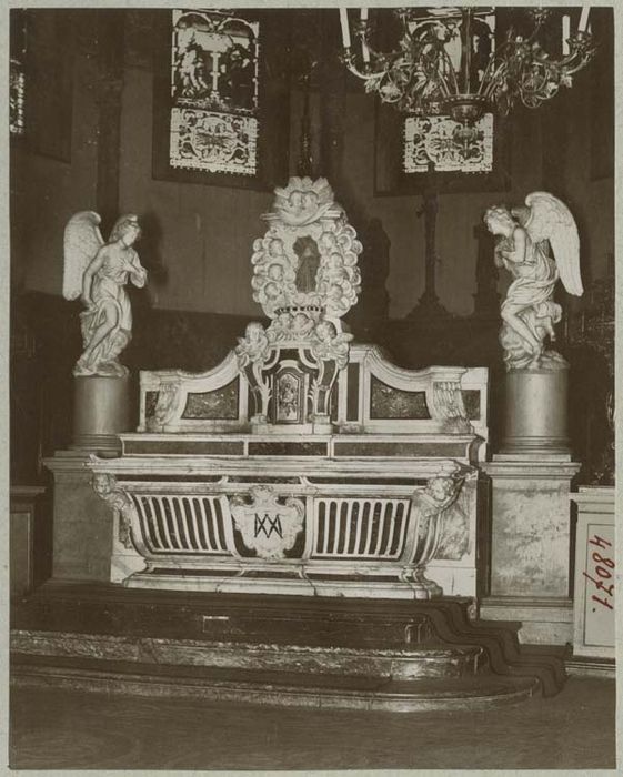 autel, tabernacle, statues (maître-autel, autel tombeau) : anges