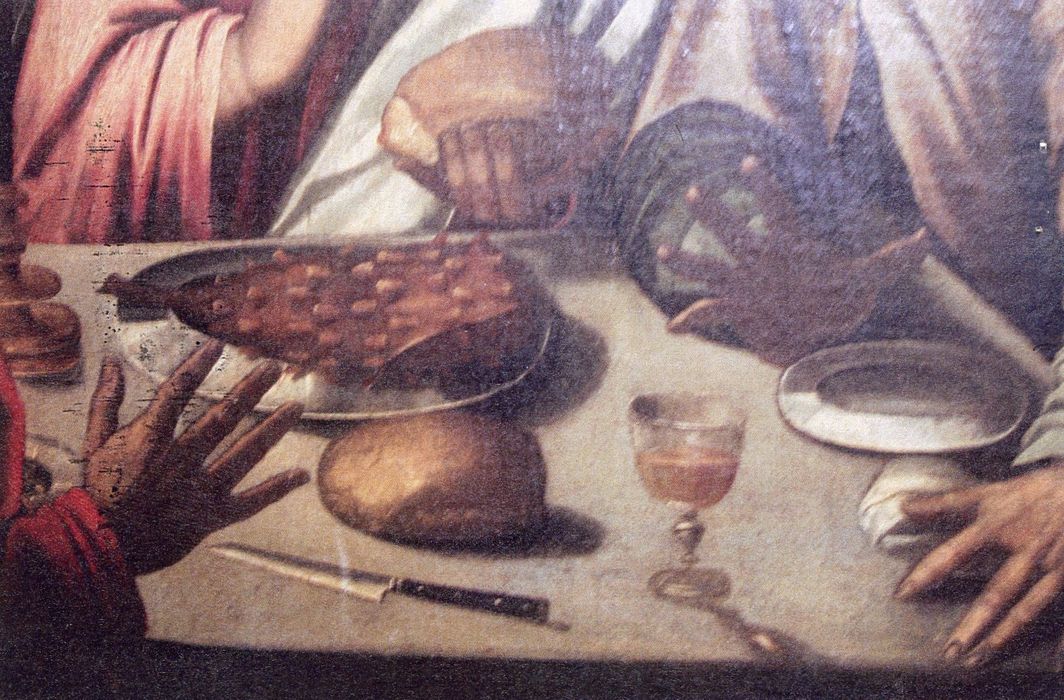 tableau : Miracle d'Emmaüs, détail (photocopie numérisée)