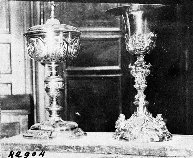 Ciboire, calice, patène