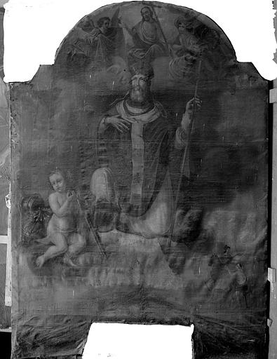 Peinture sur toile du maître-autel : Saint Martin