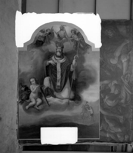 Peinture sur toile du maître-autel : Saint Martin