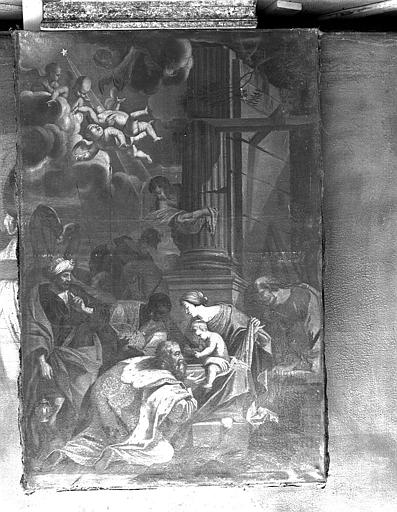 Peinture sur toile (faisant partie d'un ensemble de toiles décorant le sanctuaire) : L'Adoration des Mages