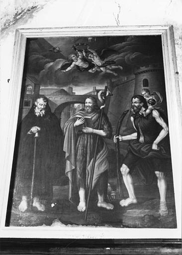 Tableau : 'Saint Jean-Baptiste, saint Antoine et saint Christophe', huile sur toile - © Ministère de la Culture (France), Médiathèque du patrimoine et de la photographie (objets mobiliers), tous droits réservés