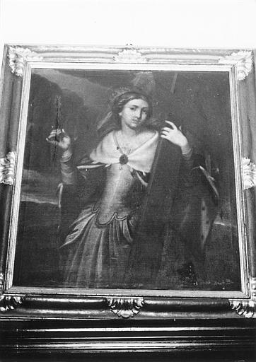 Tableau, cadre : 'Sainte Hélène', huile sur toile