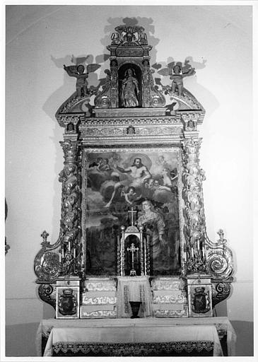 Retable, tableau : 'Marie-Madeleine en extase aux pieds du Christ', retable architecturé - © Ministère de la Culture (France), Médiathèque du patrimoine et de la photographie (objets mobiliers), tous droits réservés