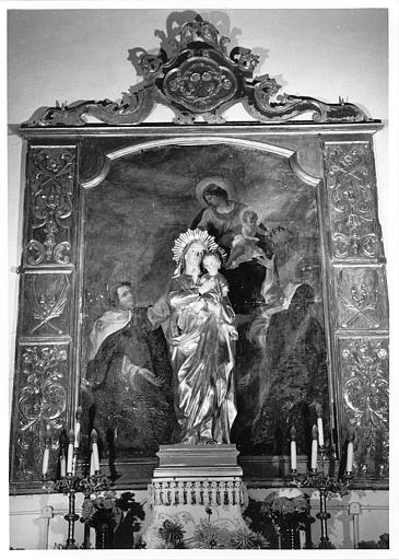 Tableau : 'Notre Dame du Mont-Carmel avec saint Dominique et sainte Catherine', huile sur toile - © Ministère de la Culture (France), Médiathèque du patrimoine et de la photographie (objets mobiliers), tous droits réservés