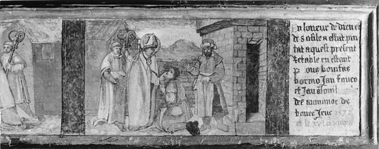 Prédelle : 'Vie de saint Auxille', panneau peint ; après restauration - © Ministère de la Culture (France), Médiathèque du patrimoine et de la photographie (objets mobiliers), tous droits réservés