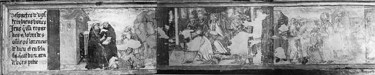 Prédelle : 'Vie de saint Auxille', panneau peint ; avant restauration - © Ministère de la Culture (France), Médiathèque du patrimoine et de la photographie (objets mobiliers), tous droits réservés
