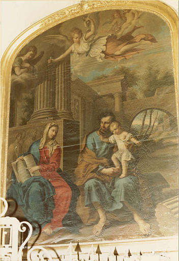 Tableau : 'La Sainte Famille', huile sur toile cintrée, 1852 - © Ministère de la Culture (France), Médiathèque du patrimoine et de la photographie (objets mobiliers), tous droits réservés