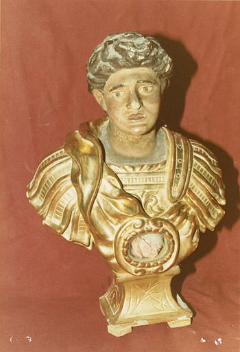 Buste-reliquaire de saint Diodore, bois sculpté, peint, doré