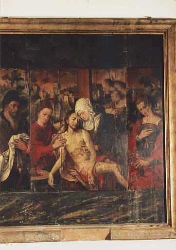 Tableau : fragment, 'La Déploration', huile sur bois - © Ministère de la Culture (France), Médiathèque du patrimoine et de la photographie (objets mobiliers), tous droits réservés