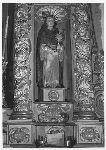 Statue : 'Saint Thomas d'Aquin', bois sculpté, peint, doré