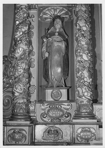Statue : 'Sainte Catherine de Sienne', bois sculpté, peint, doré
